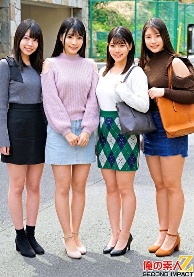 素人女子2人と童貞1人の夢の3Pハーレム生筆おろし りな／さくら／みくる／あすな