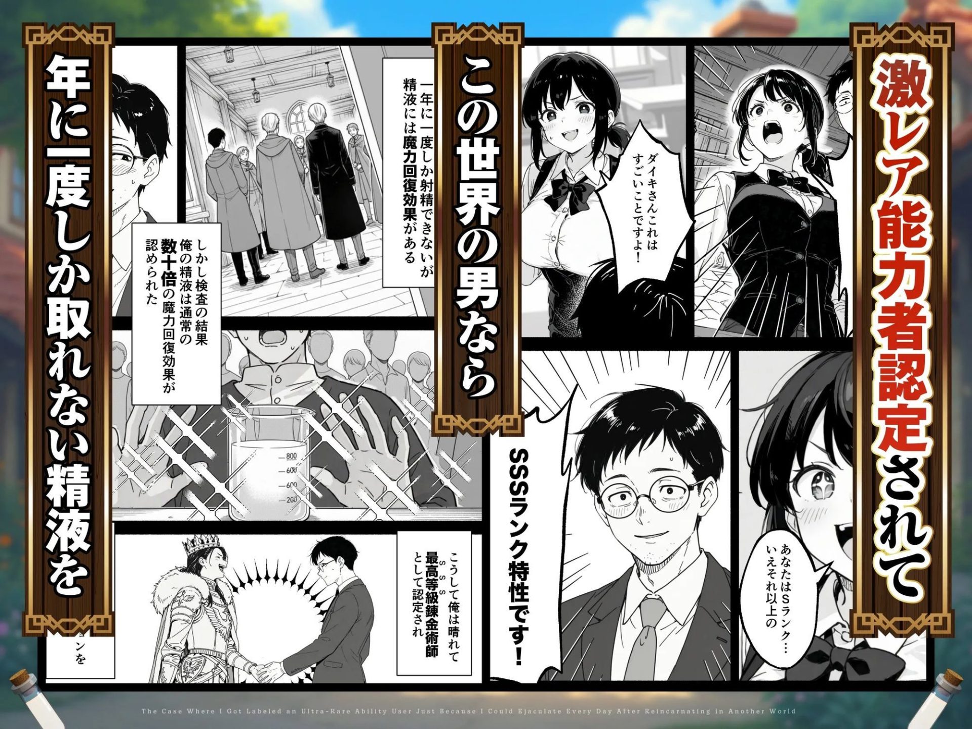 異世界転生したら毎日射精できるというだけで激レア能力者認定された件