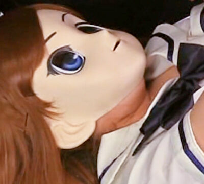 完全フェイスマスク！まるで本物のヒロインが声も出せずにイカされ続けるシュールな動画