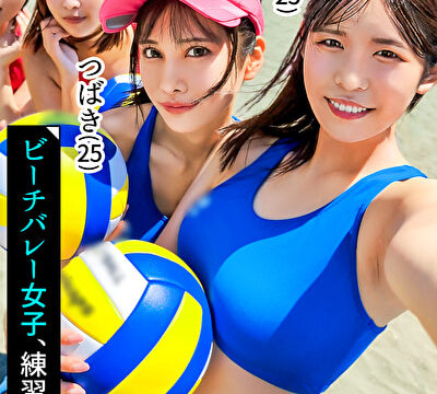 ビーチで遊んだ後が本番！激エロユニフォーム4人を宅飲みでハメ潰して種付けSEX！【つばき／なな／なの／ちなみ】Ver.つばき＆なな