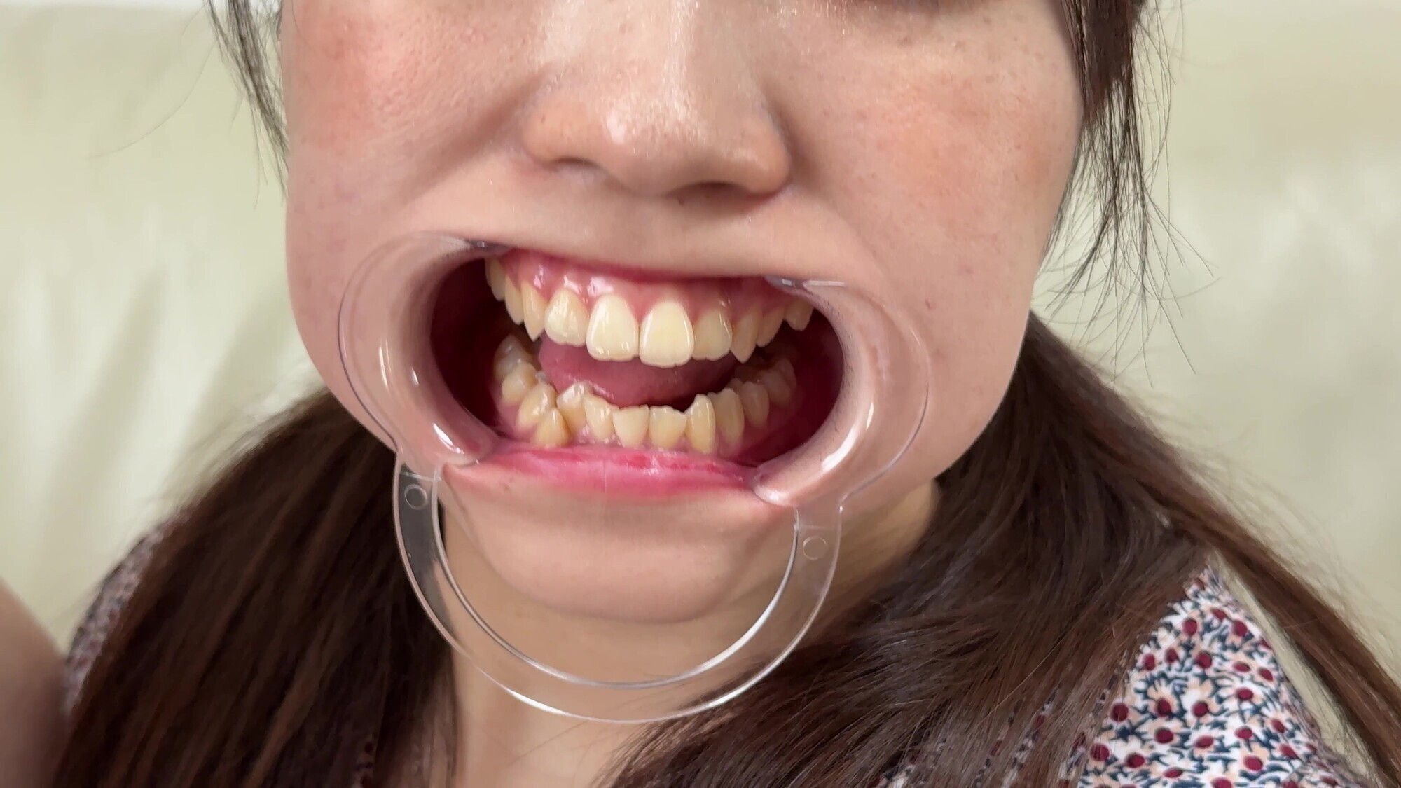 【個人撮影】水月みお 初喉チンコ触り＆舌や八重歯を観察